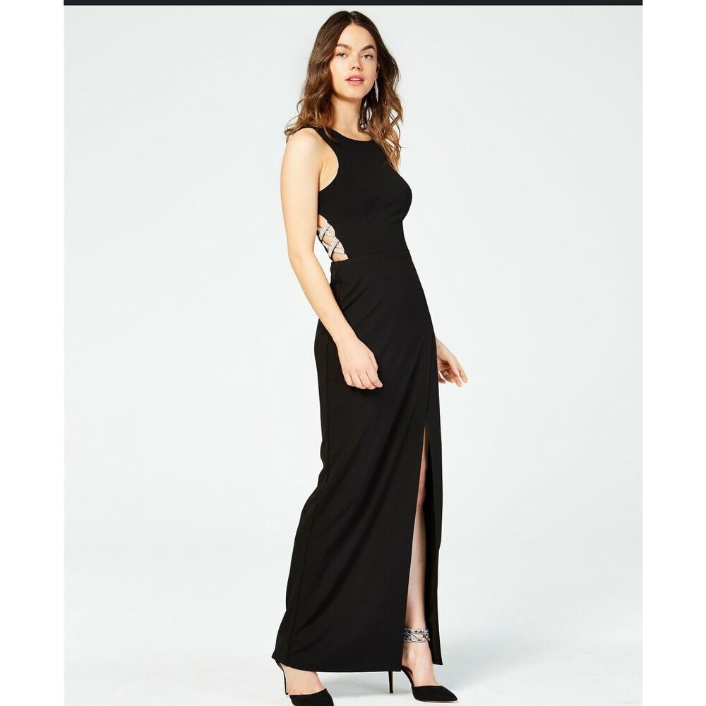 Junior Speechless Embellished High Slit Gown Size 5 NWT